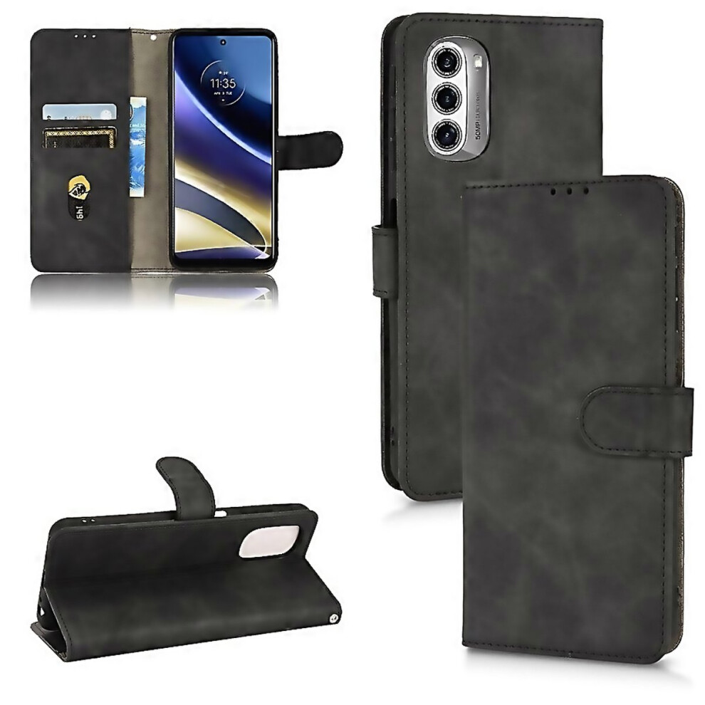 For Motorola Moto G52 Jp Version Skin Feel Magnetic Flip Leather Phone 6000001501654