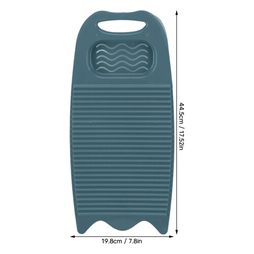 Durable Plastic Washboard with Handle and Soap Holder - Blue 1