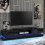 Creative Furniture Bloom 180cm TV Unit LED - Black Gloss Doors 4