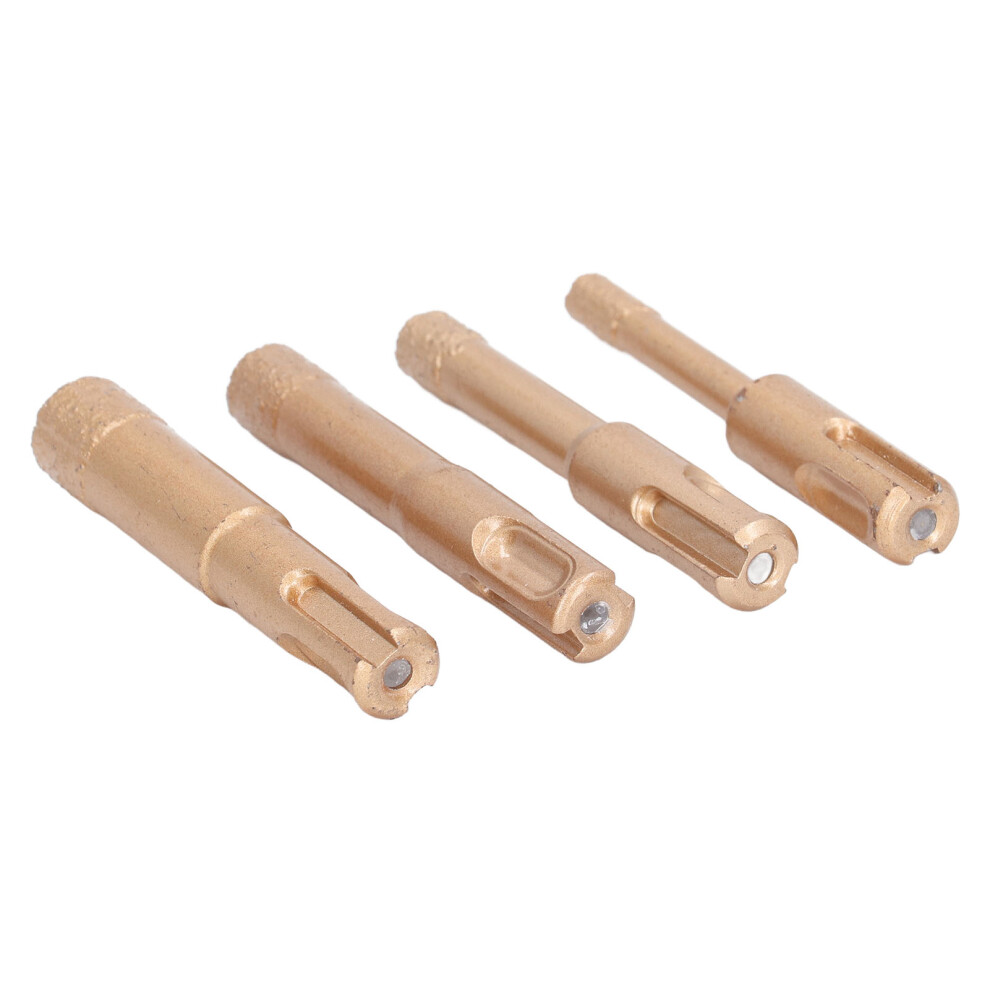 4Pcs Alloy Steel Triangle Shank Hole Saw Kit For Tiles, Marble,& Granite 9381352568716