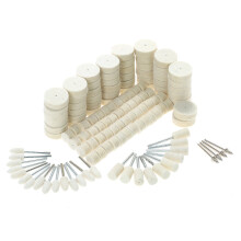 129 Stück Wolle Filz Schleifpolierscheiben Set, Größen 25 mm & 13 mm