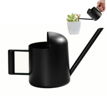 300ml Mini Watering Can Stainless Steel For Kids With Long Spout Black Bonsai Indoor Outdoor Plant