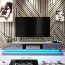 Bloom 180cm TV Unit LED - Dark Grey Gloss Doors