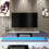 Creative Furniture Bloom 180cm TV Unit LED - Dark Grey Gloss Doors 1