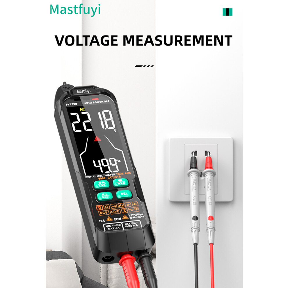 Fy159b Digital Multimeter 1000Mah, Portable Auto Range With Backlight 3331352573018