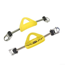 Diving Spring Fin Strap 304 Stainless Steel Soft Yellow Strap Size L Scuba Diving Gear