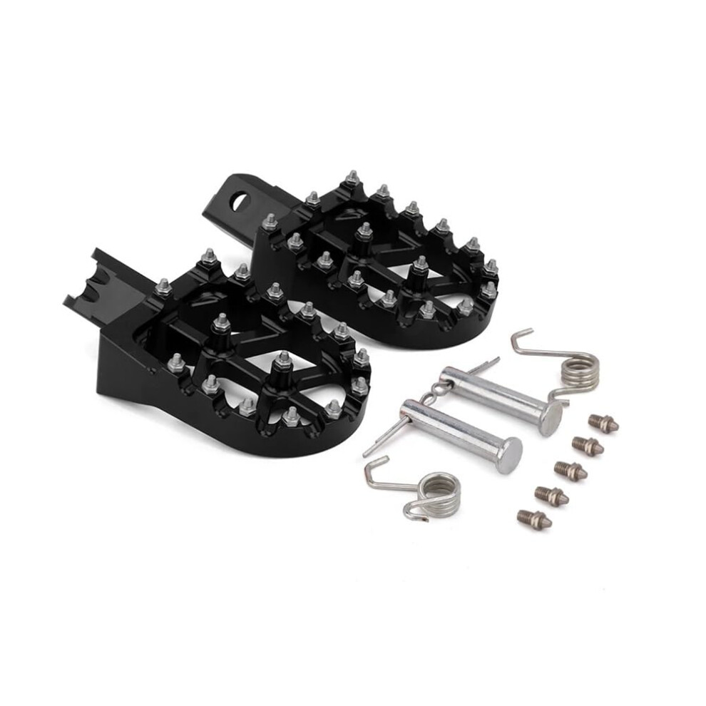 Footpegs Aluminum Motorcycle Universal Footpeg Foot Rest For Crf Xr 50 70 110 M2r Dhz Ssr Pit Bike Black 9393856217267