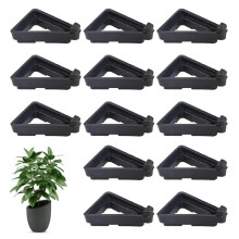 Pots Feet Triangle Planter Riser Set - 12 Pcs, Non-Slip Breathable Hollow Flower Pot Feet for Outdoor Pots