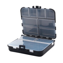 Fishing Tackle Box For Lake And River Use Gear And Hooks Storage Black