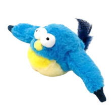 Automatic Flying Bird Cat Toy Flapping Wings With Sound Effects Adjustable Teaser Stick Bondi Blue For Kittens And Small Pets