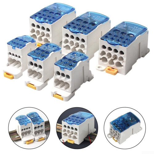 Power Junction Box Connector For DIN Rail, Insulation Protection, 80A-500A Current Rating, 80A Model 2