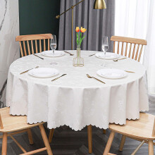 Heavy Duty Waterproof Vinyl Tablecloth 230cm Round Tablecloth, Oil-Proof Wipeable Table Cover for Indoor Outdoor Dining