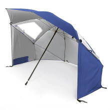 Fishing Beach Parasol Umbrella 240cm Blue Portable UV Protection Sun Shade Canopy For Pool And Beach