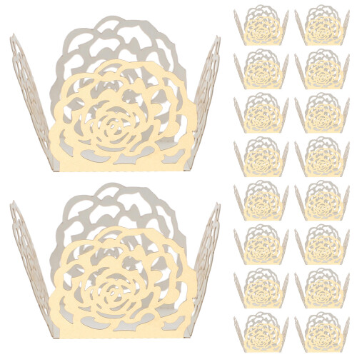 400 Pcs Hollow Rose Trim Chocolate Candy Cups For Packaging 2