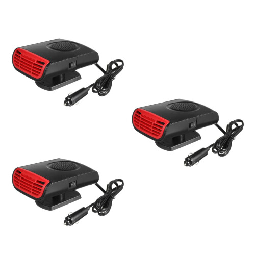 3Pcs Portable Car Heater Fan For Interior And Windshield Defrost 2