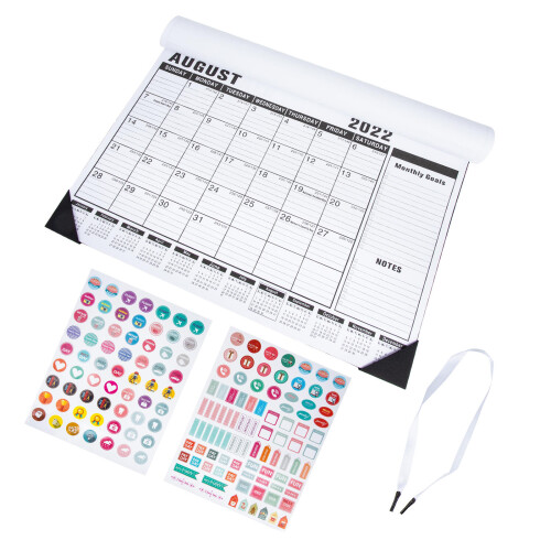2Pcs Household Monthly Calendar Multi-Function Desk Hanging Calendar
