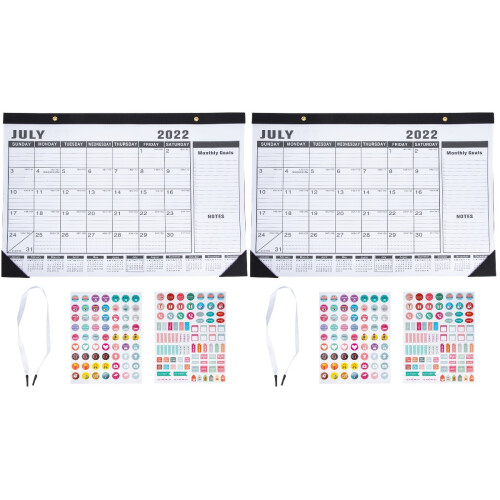 2Pcs Household Monthly Calendar Multi-Function Desk Hanging Calendar 1