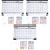 3Pcs Household Monthly Calendar Multi-Function Desk Hanging Calendar 3