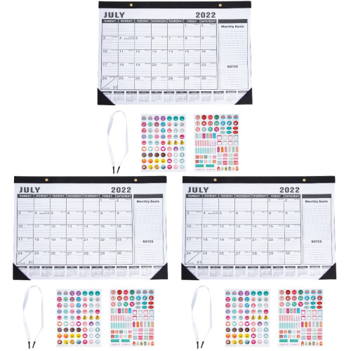 3Pcs Household Monthly Calendar Multi-Function Desk Hanging Calendar 1