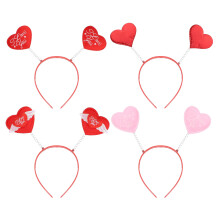 8 Pcs Loving Heart Hairbands For Valentine's Day Festive Wear
