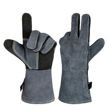 (2416 all gray 14-inch) Heat-resistant Gloves Aluminum Foil Microwave Oven Baking Insulation Fireplace Oven Gloves