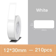 (12x30mm 210pcs) Niimbot White Label Thermal Paper For D11 D110 D101 Printer  Label Sticker Paper Roll Waterproof Anti-oil Tear-resistant