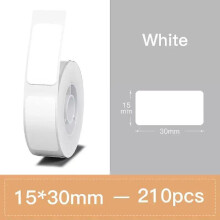 (15x30mm 210pcs) Niimbot White Label Thermal Paper For D11 D110 D101 Printer  Label Sticker Paper Roll Waterproof Anti-oil Tear-resistant