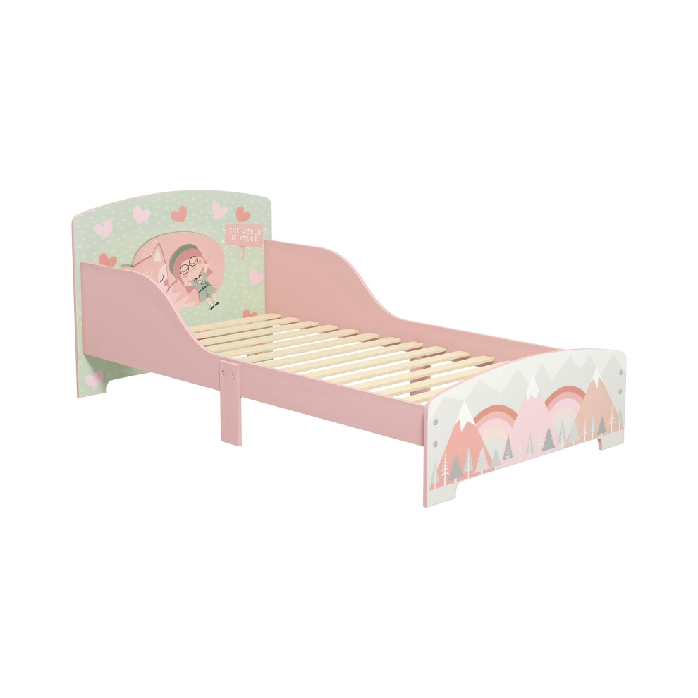 Pink Toddler Bed Frame for Kids 3-6 Years Kids Bedroom Furniture Solid Wood Build Perfect Size Stable and Safe Sleep Solution-image-OPC-PKYXWXZ-NEW