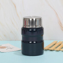 (Black) Stainless Steel Insulation Lunch Box Soup With Spoon Containers Thermo Mug Thermo Cup 500ml 750ml Vacuum Flasks Thermosbeker