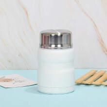 (White) Stainless Steel Insulation Lunch Box Soup With Spoon Containers Thermo Mug Thermo Cup 500ml 750ml Vacuum Flasks Thermosbeker
