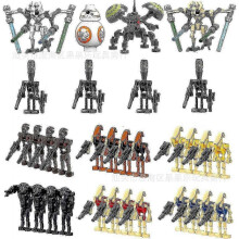 (style 17) Star Wars minifigures, Super Battle Droid and B1 Battle Droid Army building block action toy figures-TF