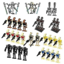 (style 8) Star Wars minifigures, Super Battle Droid and B1 Battle Droid Army building block action toy figures-TF