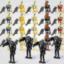 (style 4) Star Wars minifigures, Super Battle Droid and B1 Battle Droid Army building block action toy figures-TF