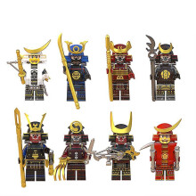 8pcs Building Blocks Minifigure Japanese Samurai Figure Wm6090