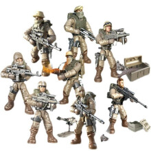 (G without box) Military Special Force Soldiers Modern Action Figures With Weapon Equipment Army Ww2 Moc Building Blocks Toys For Children Boys