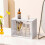 (White) Dustproof Storage Display box Action Figure Minifigure Display Box Cosmetics Dolls Storage 2