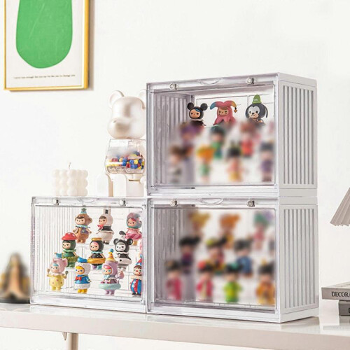 (Transparent) Dustproof Storage Display box Action Figure Minifigure Display Box Cosmetics Dolls Storage 1