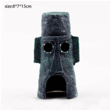 (B) Cartoon Fish Tank Decor Figures Ornaments Simulation Resin Pineapple House Fish Tank Decoration Landscaping Aquarium Accessories