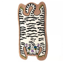 (50*80cm-, 2) Cartoon Tiger Personality Carpet Children's Room Crawling Non-slip Floor Mat Study Long Rug