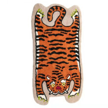 (50*120cm-, 1) Cartoon Tiger Personality Carpet Children's Room Crawling Non-slip Floor Mat Study Long Rug