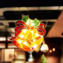 (Painted bell) Led Wall Hanging Suction Lamp Christmas Shop Window Decoration Lamp Holiday Scene Layout Ambience Light