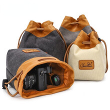 (Large black) Lens Photography Protective Bag Inner Bag Waterproof Micro Single Camera Storage Bag Camera Backpack Forinstax Mini 11