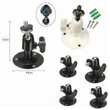 (Black) White Black Mini Metal Wall Mount Ceiling Stand Bracket For Cctv Camera Tripod