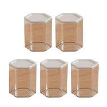 (White) Set Of 5 Acrylic Blind Box Holder Collectible Figure Display Shelf Minifigure Presentation Rack Block Toy Organizers White
