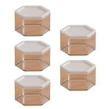 (White) Set Of 5 Acrylic Blind Box Holder Collectible Figure Display Shelf Minifigure Presentation Rack Block Toy Organizers White