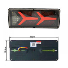 (1pcs 33x13.5) 1Pcs 21w Truck Trailer Rear Lights Camper Tail Lights Led 24v Waterproof Guide Y Series Warning Fog Lamp For Caravans Ute Suv