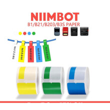 (02f green) Niimbot B1/ B21/b203/b3s Label Printer Paper Network Cable Optical Fiber Tail Adhesive Network Security Switch Cable Label Paper