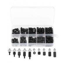 (180pcs black) 20/180Pcs M3 Female Male Hex Hexagon Pillar Nylon Standoff Spacer Column For Pcb Motherboard Plastic Spacing Phillips Screws