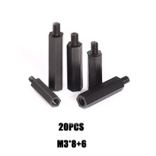 (20pcs m3x8mm) 20/180Pcs M3 Female Male Hex Hexagon Pillar Nylon Standoff Spacer Column For Pcb Motherboard Plastic Spacing Phillips Screws