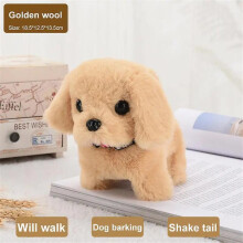(01 plush toys) Electronic Pet Dog Toy Walking Interactive Dog Plush Doll Toys Vibrating Automatic Moving Electric Puppy Gift For Baby Kids